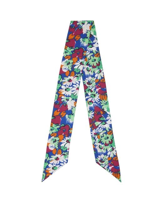 Marni Blue Pop Flower Silk Scarf