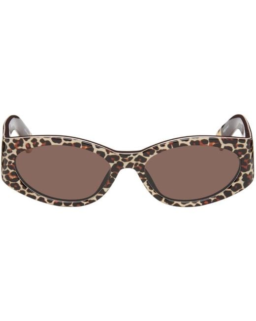 Jacquemus Black Beige & Brown 'les Lunettes Ovalo' Sunglasses for men