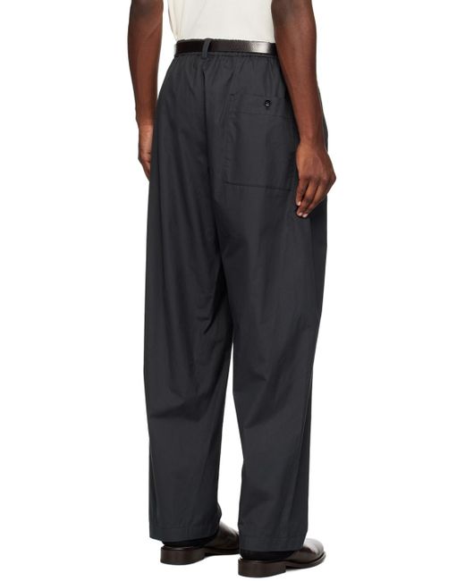 Lemaire Black Ssense Exclusive Navy Relaxed Trousers for men