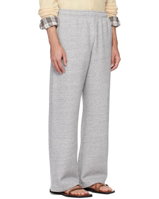 Acne White Gray Patch Sweatpants for men