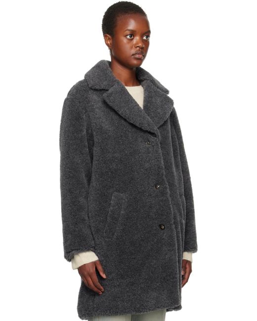 A.P.C. Black . Gray Nicolette Coat