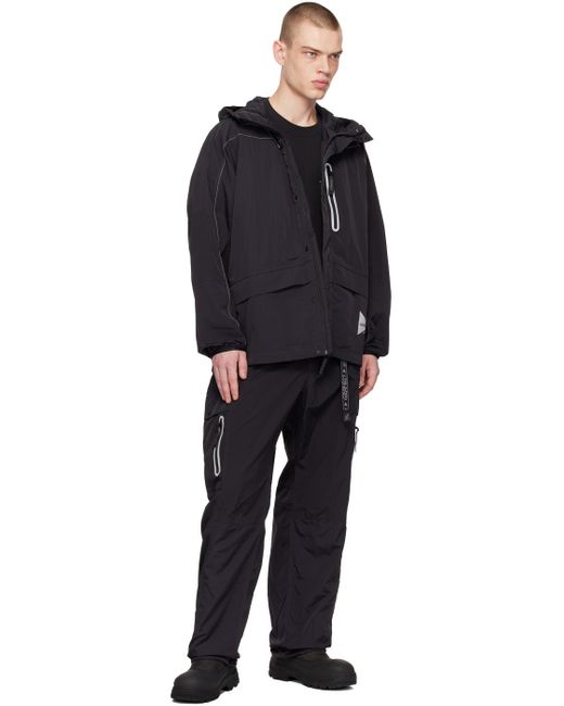 And Wander Black Gramicci Edition Cargo Pants for men