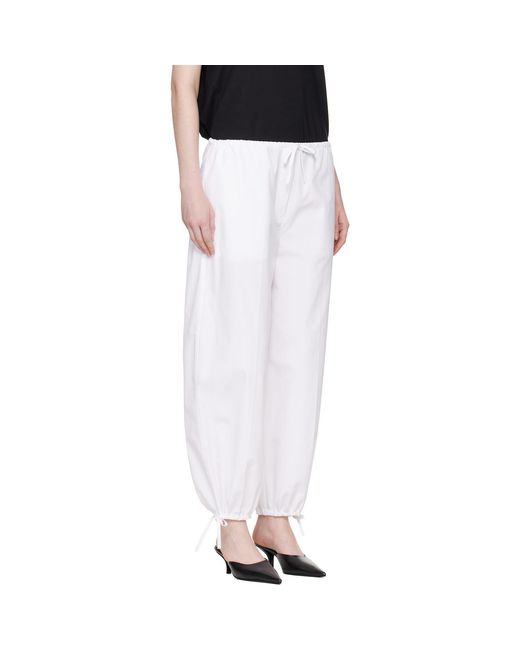 Totême Black Drawstring Cotton Trousers