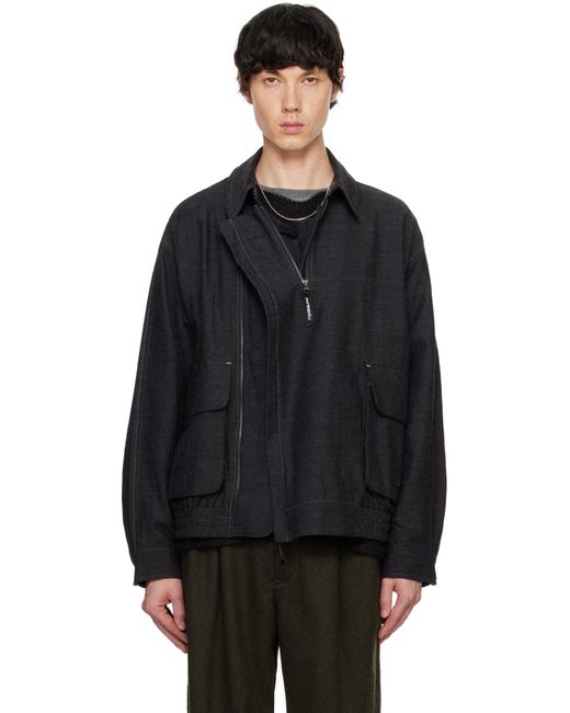 And Wander Black Zip Up C/W Jacket for men
