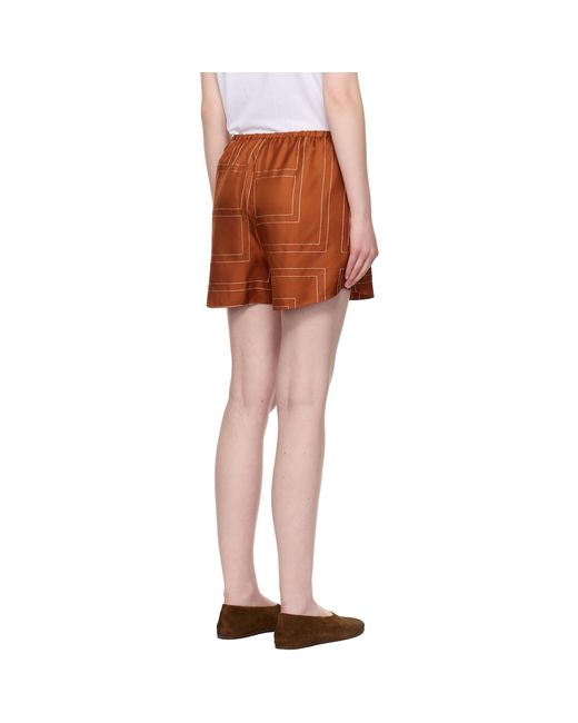 Totême  Multicolor Monogram Silk Pj Shorts