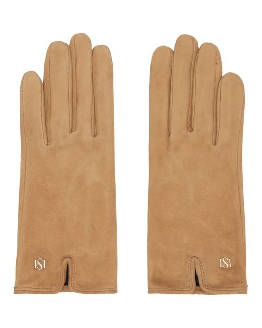Handsome Stockholm Natural Essentials Suede Gloves