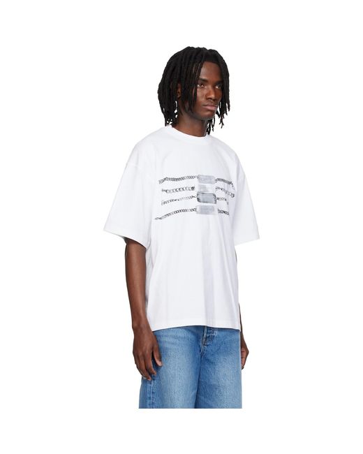 Alexander Wang White Oversized Graphic T-Shirt for men