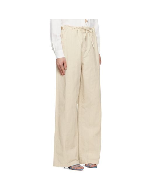 Christopher Esber Natural Off-white Multi Paneled Trousers