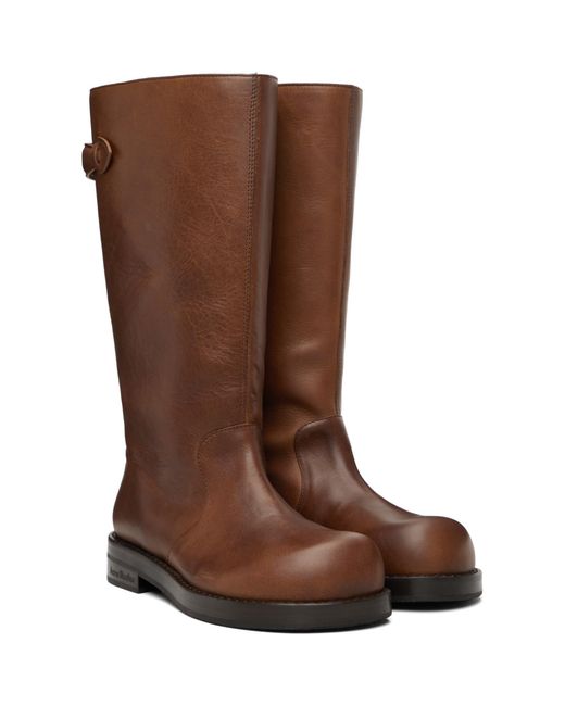 Acne Brown Leather Boots