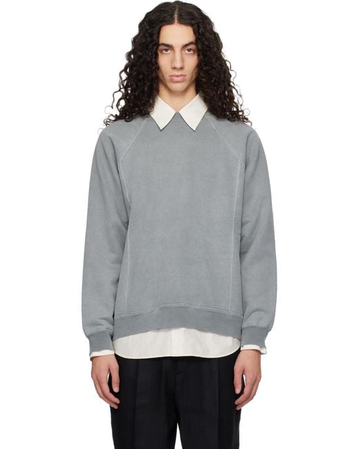 Lady White Co. Gray Heavy Gusset Crewneck Sweatshirt for men