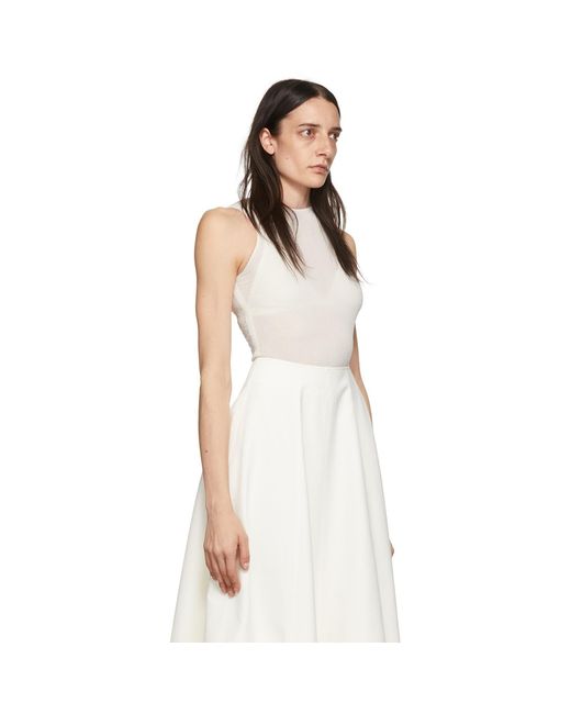 GIA STUDIOS White Polyester Bodysuit