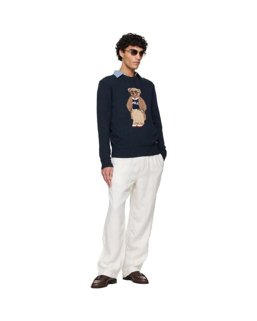 Polo Ralph Lauren Blue 'Polo Bear' Sweater for men