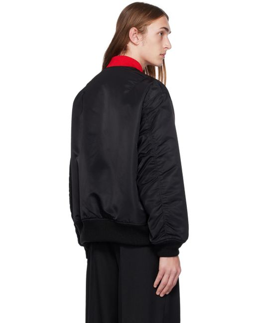 Undercover Black Fragment Design Edition Reversible Bomber Jacket for men