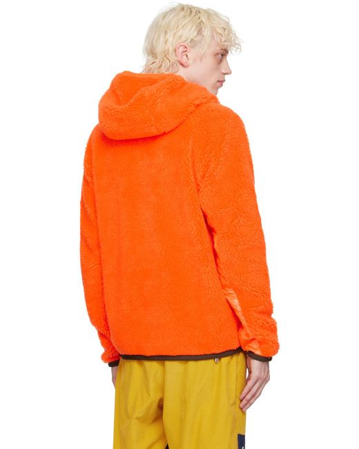 3 MONCLER GRENOBLE Orange Zip-up Hoodie for men