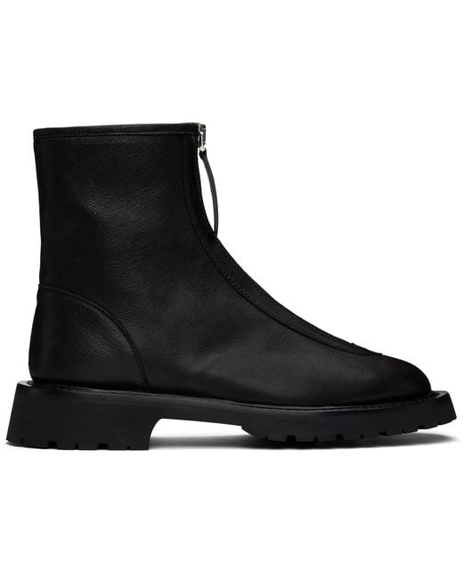 LEGRES Black Zipped Boots