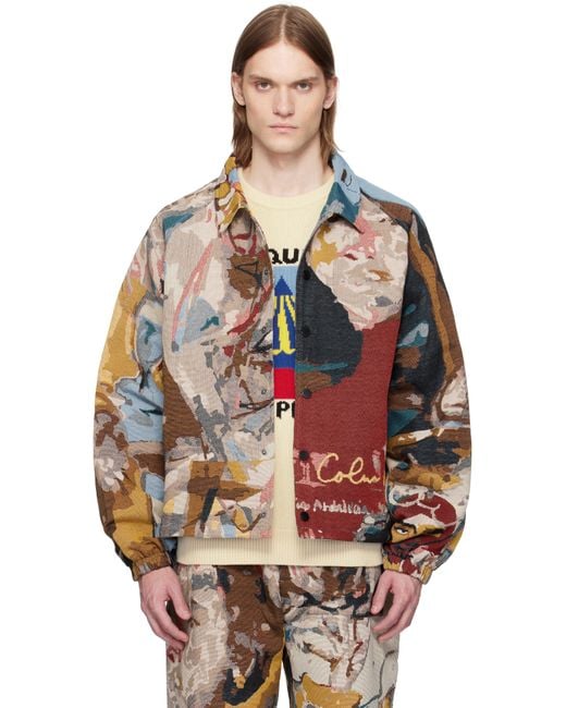 Kidsuper Multicolor Jacquard Paintings Coach Jacket for men