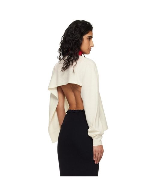 Jil Sander Black Knit Large Bib Dickey