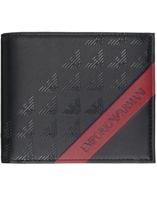 Emporio Armani Gray Bifold Credit Card Holder Wallet for men