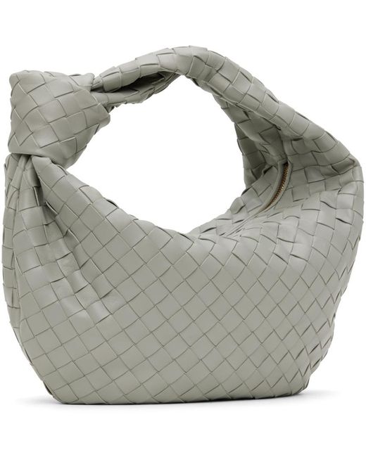 Moyen sac à bandoulière jodie gris Bottega Veneta en coloris Gray