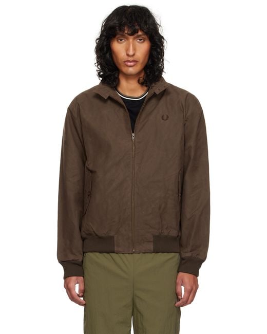 FRED PERRY ブラウン ジャンパー FRED PERRY（ダウンジャケット ・ ブラウン/茶色系）のフリマ