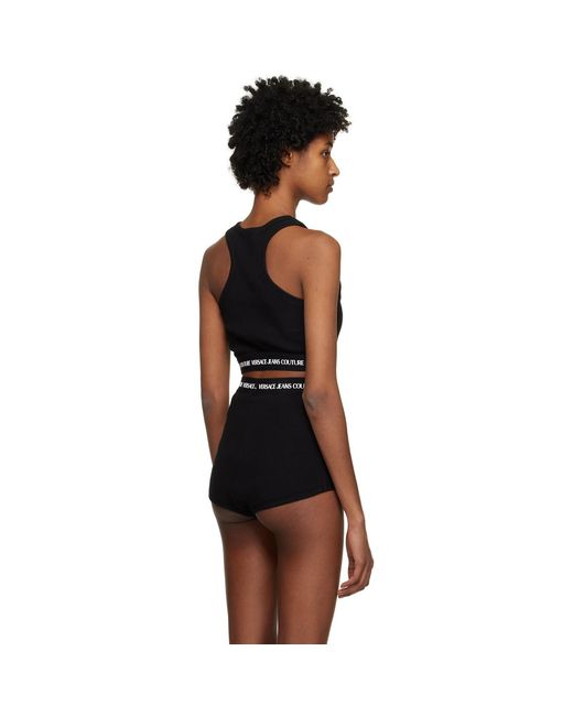 Versace Jeans Couture Black Bonded Tank Top