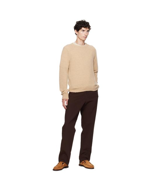 Hereu Brown Tan Barraca Suede Vibram Loafers for men