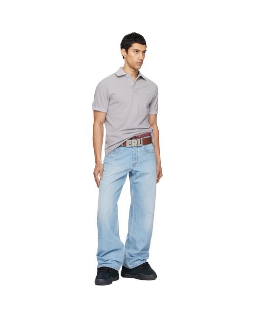 ERL Blue Woven Jeans for men