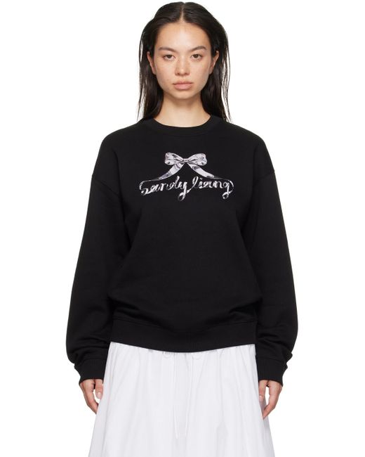 Sandy Liang Black Chrome Sweatshirt