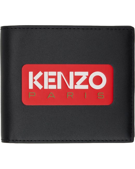 KENZO Red Black Paris Bifold Wallet for men