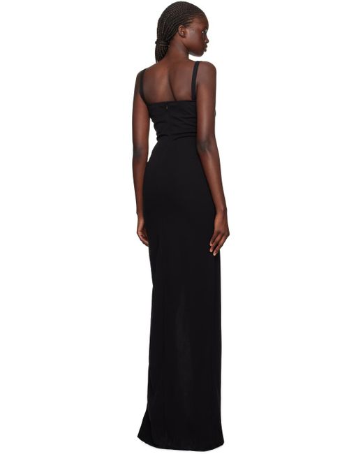 Nensi Dojaka Asymmetrical Maxi Dress in Black | Lyst Canada