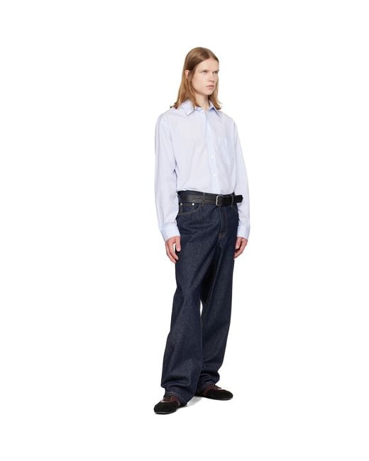 Dries Van Noten Black Calfskin Belt for men