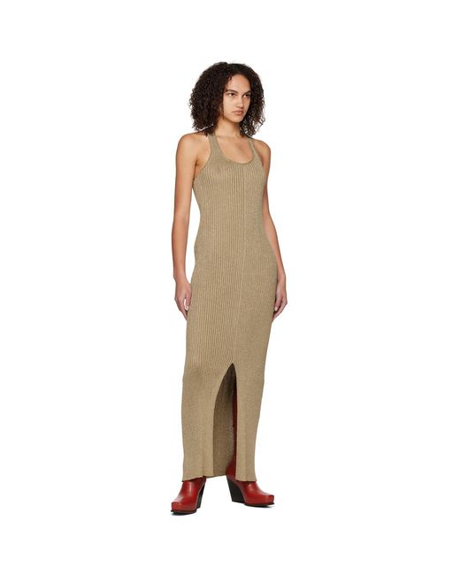Stella McCartney Black Gold Sparkle Maxi Dress