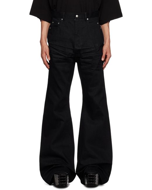 Rick Owens Black Bolan Bootcut Jeans for men