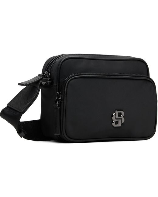 Boss Black Twill Crossbody Bag for men