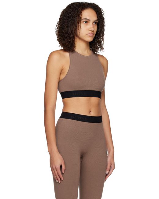 Filippa K Black Taupe Racer Back Tank Top