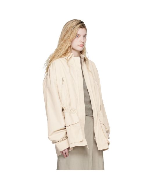 Rier Natural Off- Cotton Field Jacket