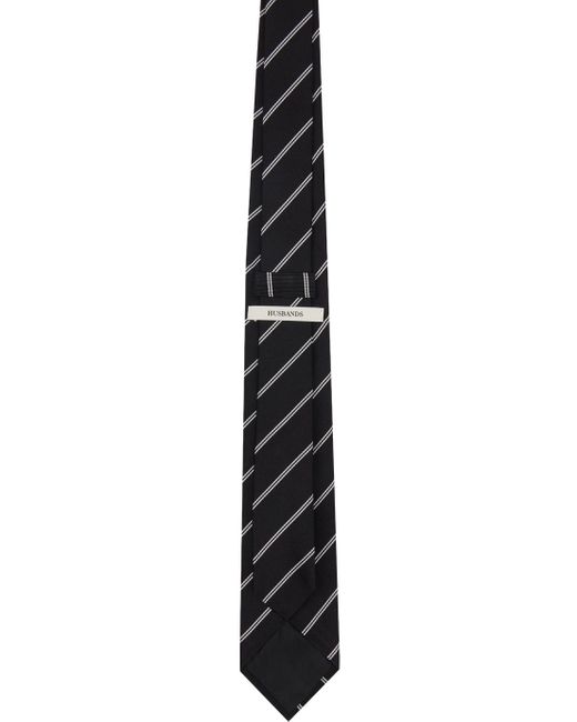 Husbands Black Jacquard Tie for men