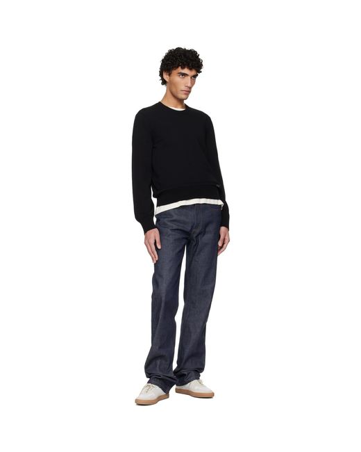 A.P.C. Black Cotton Sweater for men