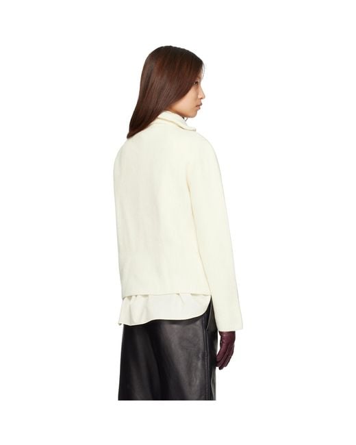 Mackage Natural Off- Gladys Knit Half-Zip Pullover Sweater