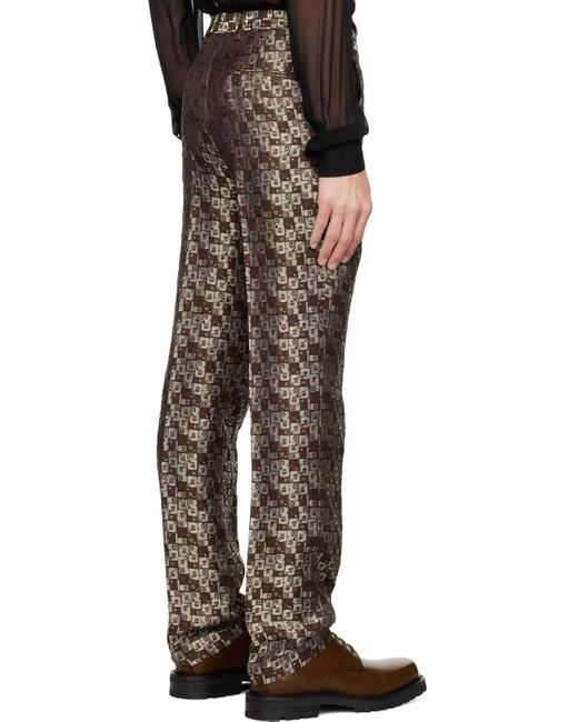 Dries Van Noten Black Brown Four-pocket Trousers for men