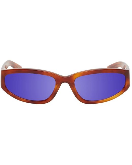 FLATLIST EYEWEAR Blue Tortoiseshell Veneda Carter Edition Mirrored Daze Sunglasses for men