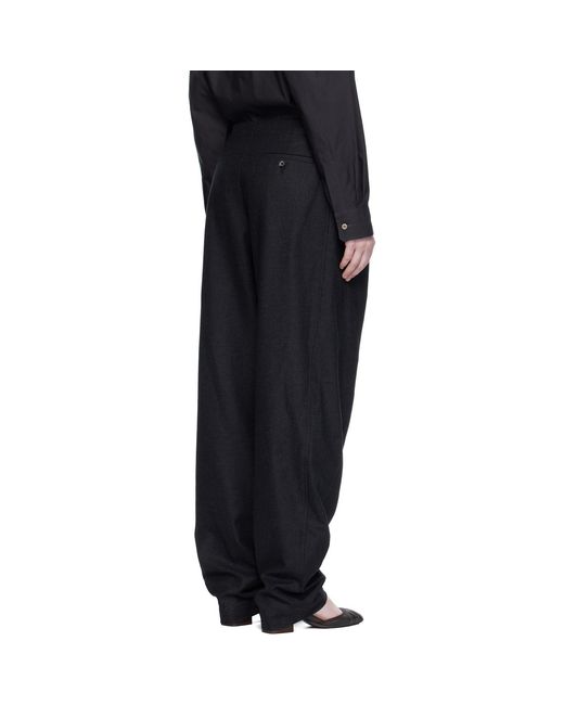 Lemaire Black Drawstring Trousers