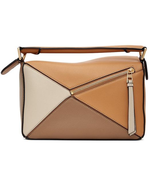Loewe Tan Small Puzzle Bag in Black Lyst Canada