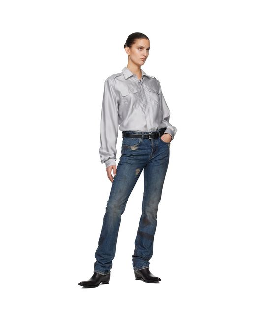 AARON ESH Blue Washed Jeans