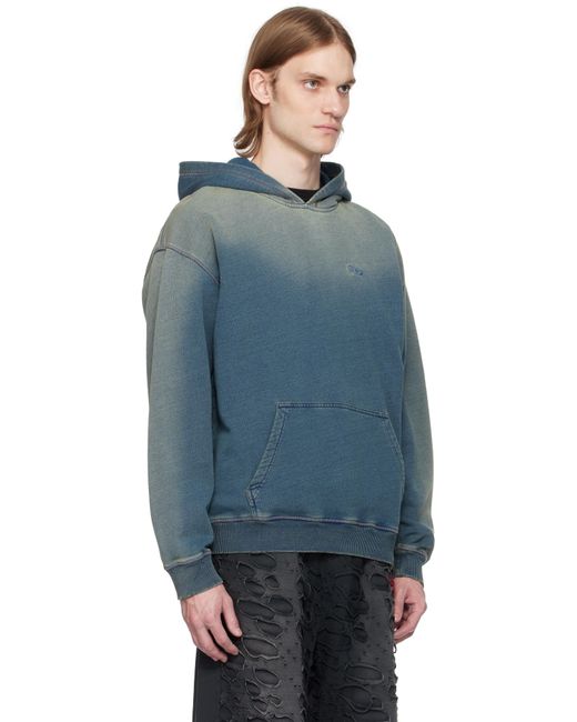 DIESEL Blue S-Boxt-Hood-R6 Hoodie for men