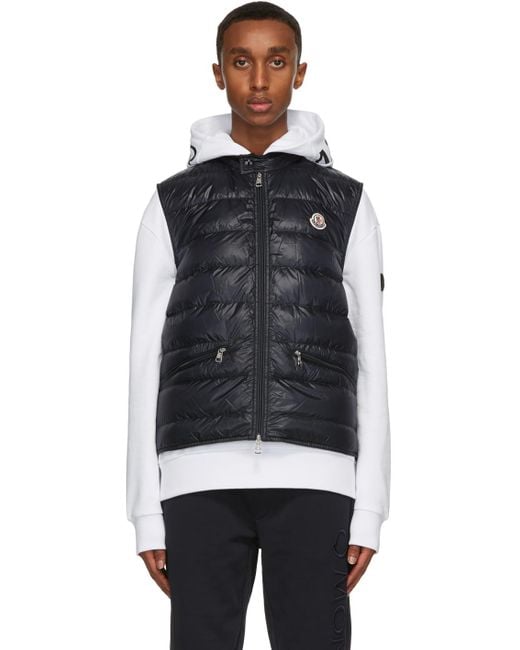 Moncler Synthetic Navy Down Gui Vest in Blue for Men | Lyst