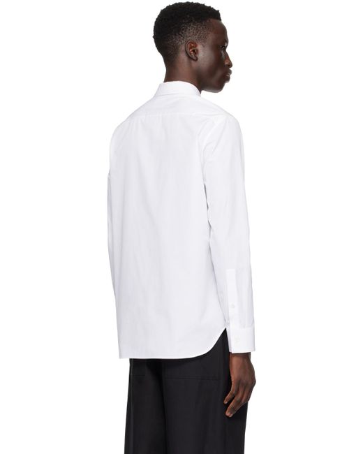 メンズ Jil Sander ホワイト スプレッドカラー シャツ White