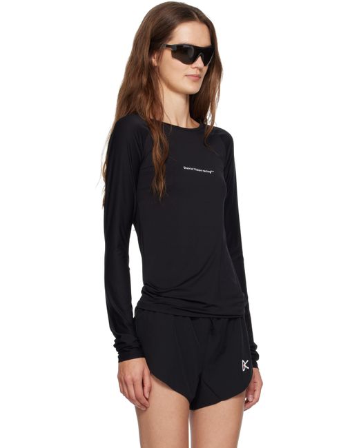 District Vision Black Aloe Long Sleeve Fitted Sport T-Shirt