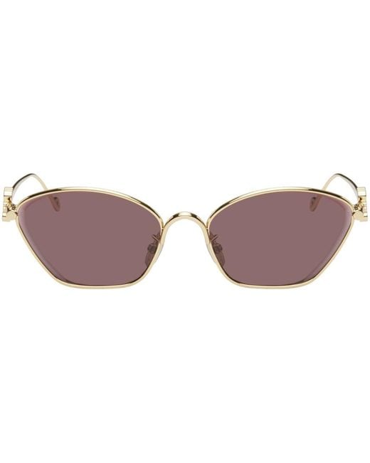 Loewe Black Gold Anagram Hexagonal Sunglasses