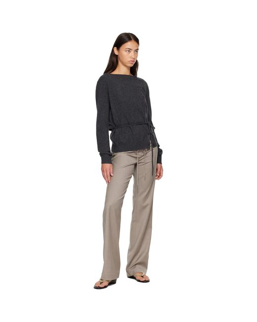 St. Agni Black Cashmere Asymm Cardigan